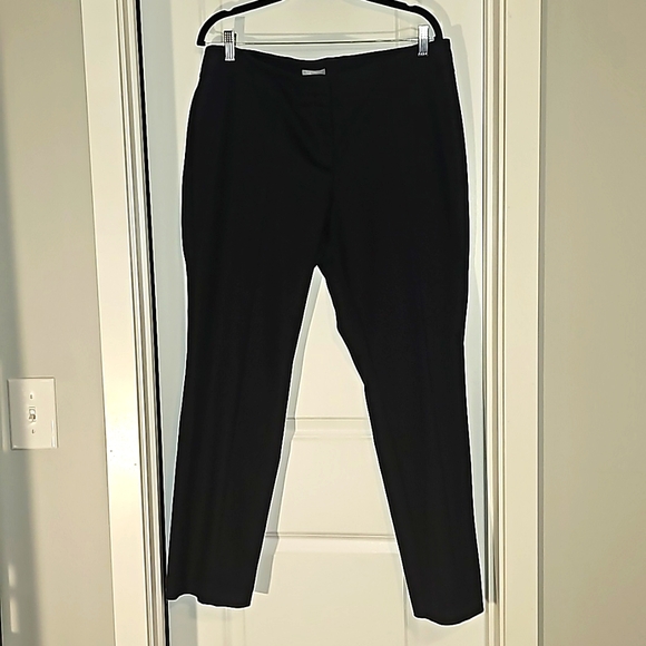 Chico’s Black Size Plus Size 2.5 short /ankle flat front slacks/dressy pants EUC - Picture 1 of 13